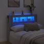 Preview: ARDEBO.de - LED-Kopfteil Grau Sonoma 140x18,5x103,5 cm Holzwerkstoff