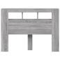 Preview: LED-Kopfteil Grau Sonoma 140x18,5x103,5 cm Holzwerkstoff