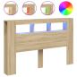 Preview: LED-Kopfteil Sonoma Eiche 160x18,5x103,5 cm Holzwerkstoff