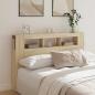 Preview: LED-Kopfteil Sonoma Eiche 160x18,5x103,5 cm Holzwerkstoff
