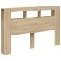 Preview: LED-Kopfteil Sonoma Eiche 160x18,5x103,5 cm Holzwerkstoff