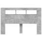 Preview: LED-Kopfteil Betongrau 160x18,5x103,5 cm Holzwerkstoff
