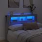 Preview: ARDEBO.de - LED-Kopfteil Grau Sonoma 160x18,5x103,5 cm Holzwerkstoff