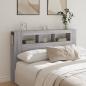 Preview: LED-Kopfteil Grau Sonoma 160x18,5x103,5 cm Holzwerkstoff