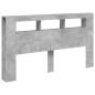 Preview: LED-Kopfteil Betongrau 180x18,5x103,5 cm Holzwerkstoff