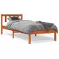 Preview: Massivholzbett ohne Matratze Wachsbraun 100x200 Kiefernholz