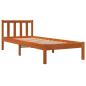 Preview: Massivholzbett ohne Matratze Wachsbraun 100x200 Kiefernholz