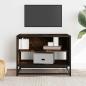 Preview: TV-Schrank Räuchereiche 61x40x46 cm Holzwerkstoff und Metall