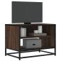 Preview: ARDEBO.de - TV-Schrank Braun Eichen-Optik 61x40x46 cm Holzwerkstoff Metall