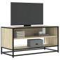 Preview: ARDEBO.de - TV-Schrank Sonoma-Eiche 91x40x46 cm Holzwerkstoff und Metall