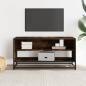 Preview: TV-Schrank Räuchereiche 91x40x46 cm Holzwerkstoff und Metall