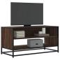 Preview: ARDEBO.de - TV-Schrank Braun Eichen-Optik 91x40x46 cm Holzwerkstoff Metall