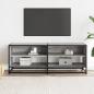 Preview: TV-Schrank Grau Sonoma 120,5x40x46 cm Holzwerkstoff und Metall