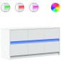 Preview: TV-Schrank mit LED-Beleuchtung Weiß 100x34x50 cm Holzwerkstoff