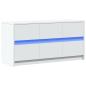 Preview: TV-Schrank mit LED-Beleuchtung Weiß 100x34x50 cm Holzwerkstoff