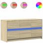 Preview: TV-Schrank mit LED-Beleuchtung Sonoma-Eiche 100x34x50 cm
