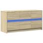 Preview: TV-Schrank mit LED-Beleuchtung Sonoma-Eiche 100x34x50 cm