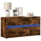 Preview: ARDEBO.de - TV-Schrank mit LED-Beleuchtung Räuchereiche 100x34x50 cm