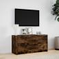 Preview: TV-Schrank mit LED-Beleuchtung Räuchereiche 100x34x50 cm