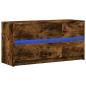 Preview: TV-Schrank mit LED-Beleuchtung Räuchereiche 100x34x50 cm