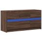 Preview: TV-Schrank mit LED-Beleuchtung Braun Eichen-Optik 100x34x50 cm