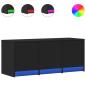 Preview: TV-Schrank LED Schwarz 97x34x40 cm Holzwerkstoff