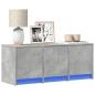 Preview: ARDEBO.de - TV-Schrank LED Betongrau 97x34x40 Holzwerkstoff