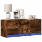 Preview: ARDEBO.de - TV-Schrank LED Räuchereiche 97x34x40 cm Holzwerkstoff