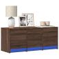 Preview: ARDEBO.de - TV-Schrank LED Braun Eichen-Optik 97x34x40 cm Holzwerkstoff