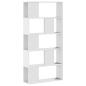 Preview: B?cherregal 5 B?den Wei? 80,5x23,5x162,5 cm Holzwerkstoff