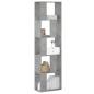 Preview: ARDEBO.de - Bücherregal 5 Böden Betongrau 45x23,5x162,5 cm Holzwerkstoff