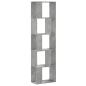 Preview: Bücherregal 5 Böden Betongrau 45x23,5x162,5 cm Holzwerkstoff