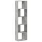 Preview: Bücherregal 5 Böden Betongrau 45x23,5x162,5 cm Holzwerkstoff