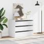 Preview: Kommode Weiß 80x41x58 cm Holzwerkstoff