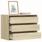 Preview: ARDEBO.de - Kommode Sonoma-Eiche 80x41x58 cm Holzwerkstoff