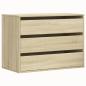 Preview: Kommode Sonoma-Eiche 80x41x58 cm Holzwerkstoff