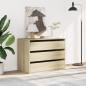 Preview: Kommode Sonoma-Eiche 80x41x58 cm Holzwerkstoff