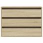 Preview: Kommode Sonoma-Eiche 80x41x58 cm Holzwerkstoff