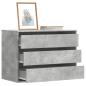 Preview: ARDEBO.de - Kommode Betongrau 80x41x58 cm Holzwerkstoff