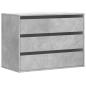 Preview: Kommode Betongrau 80x41x58 cm Holzwerkstoff