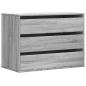 Preview: Kommode Grau Sonoma 80x41x58 cm Holzwerkstoff