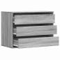 Preview: Kommode Grau Sonoma 80x41x58 cm Holzwerkstoff