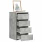 Preview: ARDEBO.de - Kommode Betongrau 40x41x76 cm Holzwerkstoff
