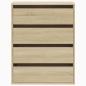 Preview: Kommode Sonoma-Eiche 60x41x76 cm Holzwerkstoff