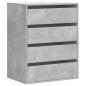 Preview: Kommode Betongrau 60x41x76 cm Holzwerkstoff