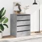 Preview: Kommode Betongrau 60x41x76 cm Holzwerkstoff