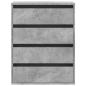 Preview: Kommode Betongrau 60x41x76 cm Holzwerkstoff