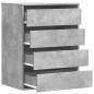Preview: Kommode Betongrau 60x41x76 cm Holzwerkstoff
