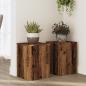 Preview: ARDEBO.de - Pflanzenständer 2 Stk. Altholz-Optik 25x25x35 cm Holzwerkstoff