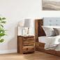 Preview: ARDEBO.de - Nachttisch Altholz-Optik 30×30×40 cm Holzwerkstoff